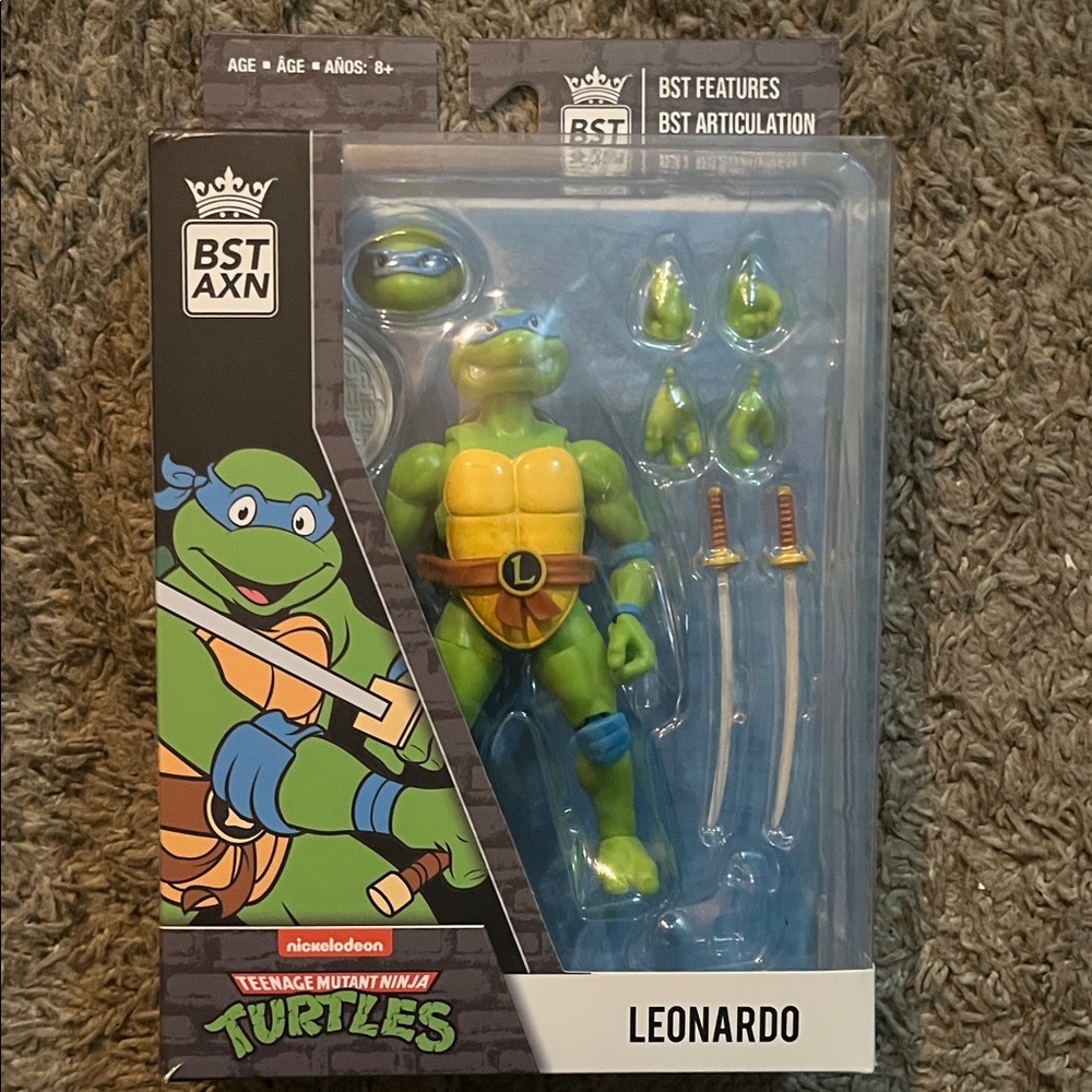 BST AXN Nickelodeon Leonardo Action Figure - Green and Blue